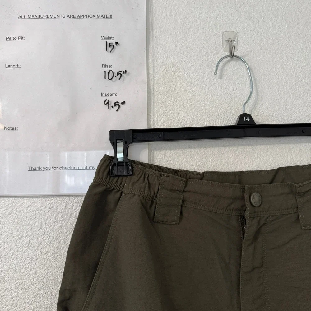 The North Face‎ Shorts Mens S Olive Green Nylon Cargo Hiking Gorpcore Outdoor
